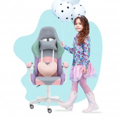Детски стол за игри Rainbow сив