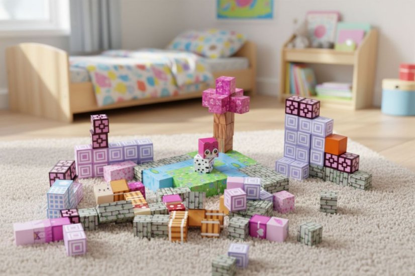 Magnetické kocky – 140-dielna sada magnetických kociek