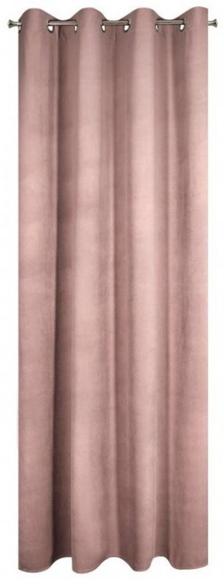Tenda oscurante rosa con anelli di sospensione 140 x 250 cm