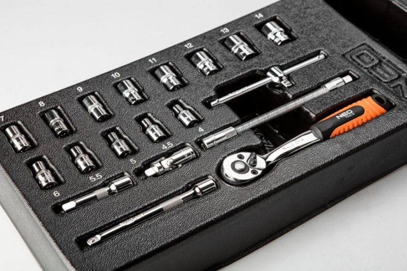 Súprava nástrčných kľúčov 1/4″ - gola sada 19 ks