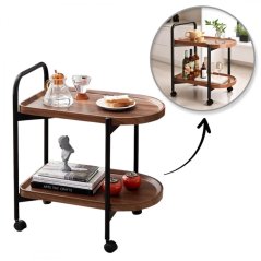 Dvouúrovňový mobilní konferenční stolek na kolečkách