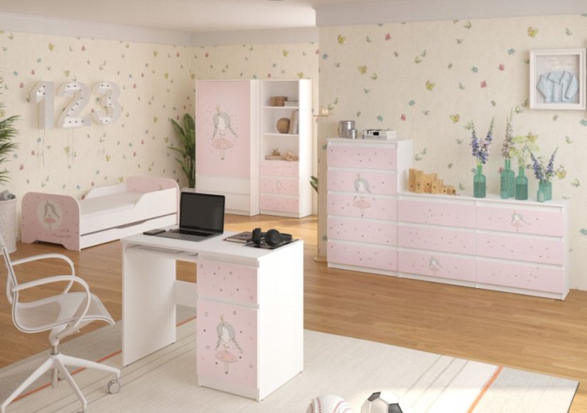 Prekrasan dječji krevet 160 x 80 cm sa princezom