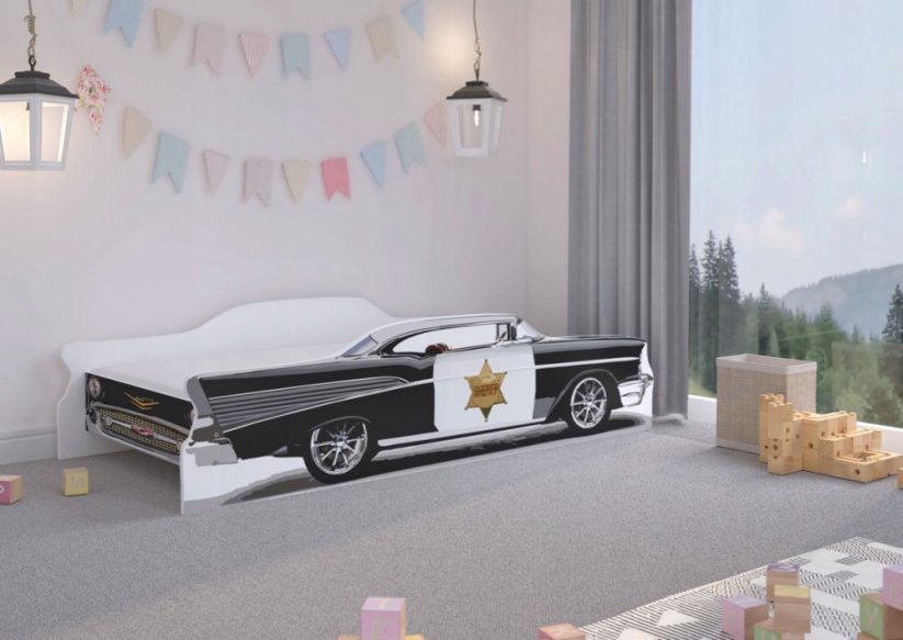 Hochwertiges Kinderbett für einen jungen Sheriff 160 x 80 cm