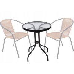 Runder Gartentisch 60 cm Glas