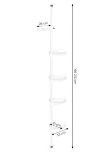 Mensola telescopica per bagno 166-213 cm