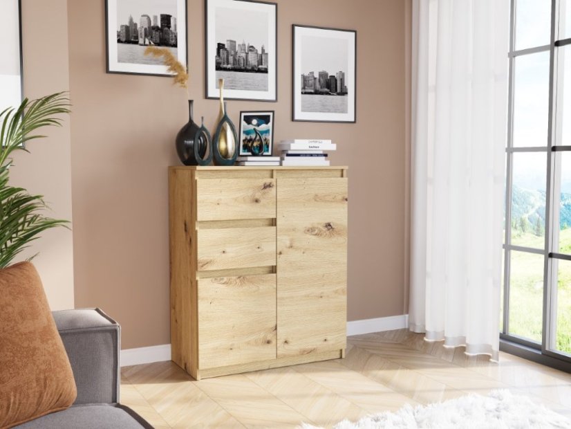 Bezúchytková moderná komoda S-2 - rôzne farebné prevedenia