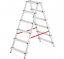Obojstranný hliníkový rebrík šesťstupňový