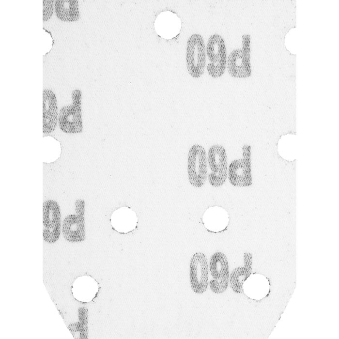 Carta vetrata velcro delta 140 x 140 x 80 mm, K60, 5 pezzi, con fori 54H010 GRAPHITE
