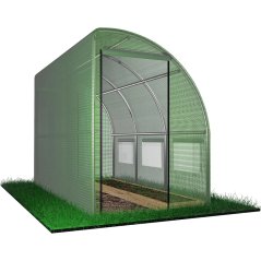 Serra da giardino con dimensioni 4 x 1,5 x 2 m - metà