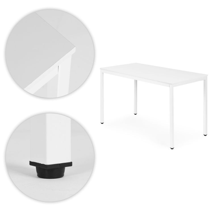 Masă de bucătărie albă 120 x 60 cm - masă universală pentru 4-5 persoane
