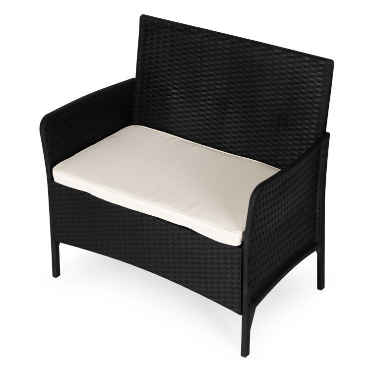 Divano da giardino con cuscino - divano in rattan per balcone e terrazza
