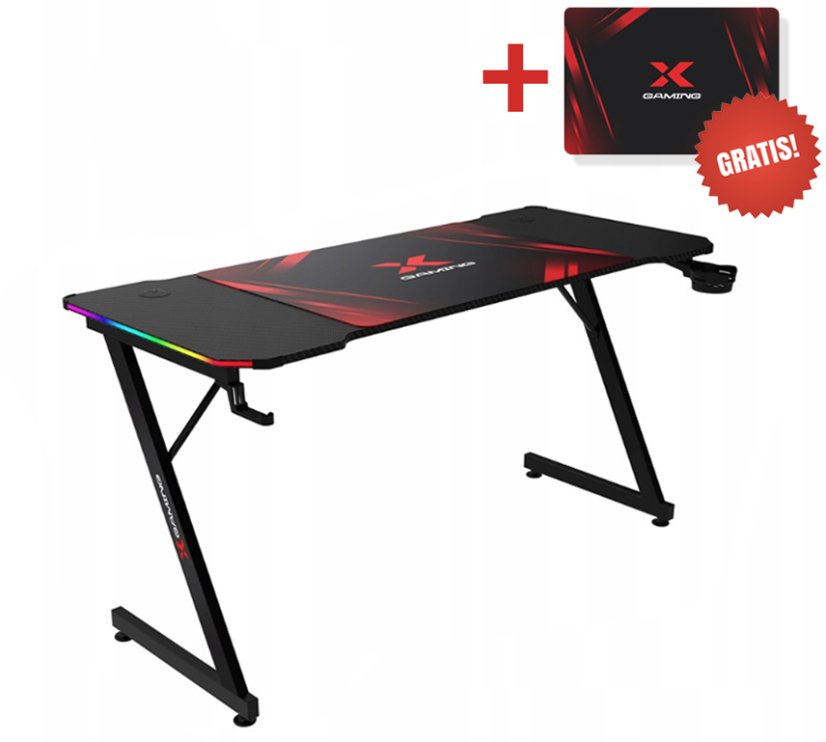 Scrivania da gaming Xgaming Xpro1 RGB + tappetino da gaming