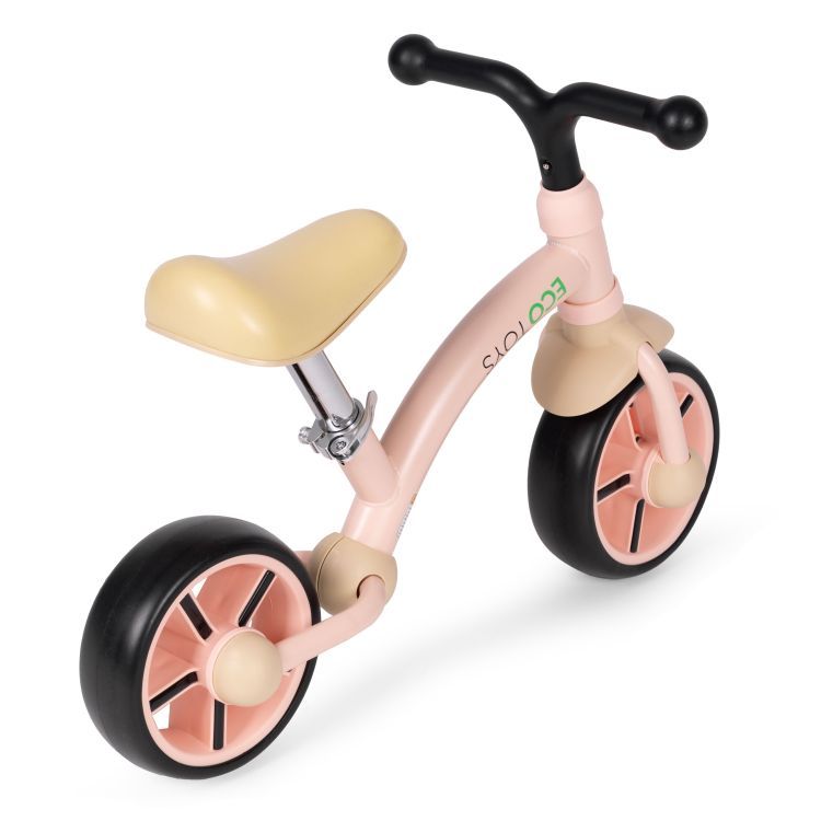 Dječji bicikl bez pedala ECOTOYS - Boja: Bijelo-crna