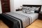 Luxusní přehoz na postel černo stříbrný se vzorem