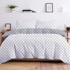 Двустранно памучно спално бельо с геометрична шарка
