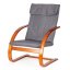 Stolica za ljuljanje u sivoj boji sa smeđom strukturom