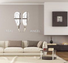 Acryl-Spiegel für die Wand in Flügelmotiv