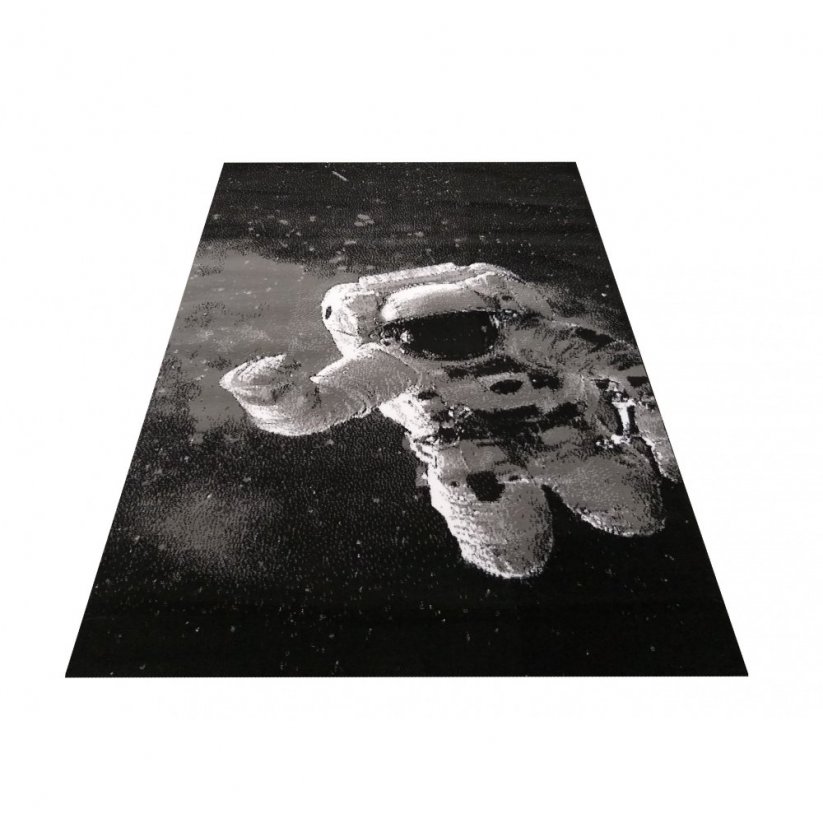 Moderný koberec do obývačky s motívom kozmonauta
