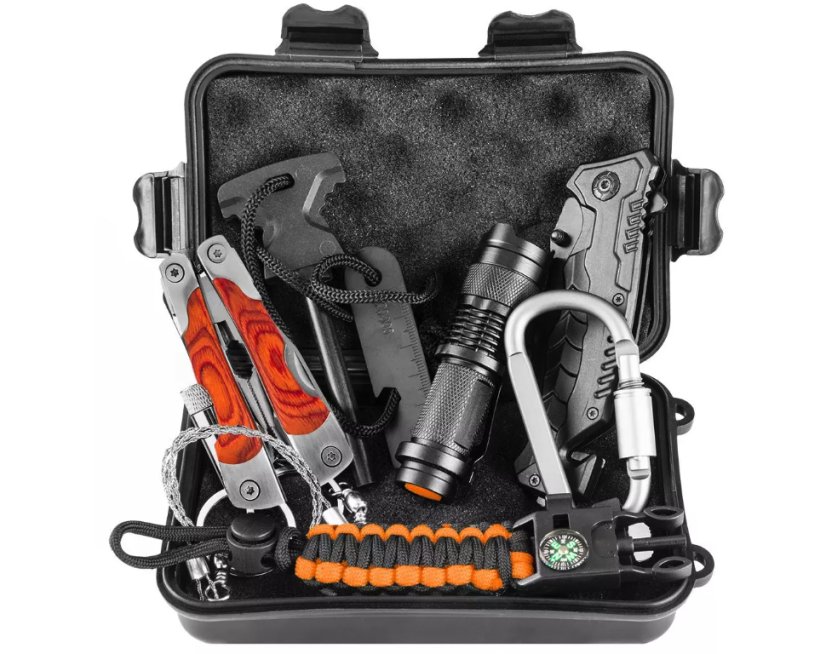 NEO TOOLS 8in1 Survival Kit - ein praktisches Geschenk für Abenteurer