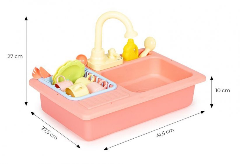 Otroško kuhinjsko korito s funkcijo polnjenja z vodo
