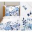Bavlnené posteľné obliečky Renforce - biele s modrými kvetmi Bavlnené posteľné obliečky Renforce - biele s modrými kvetmi