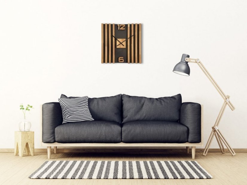 Lamelové nástenné hodiny 60cm