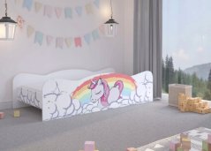 Detská postieľka dúhový koník Ponny 140 x 70 cm