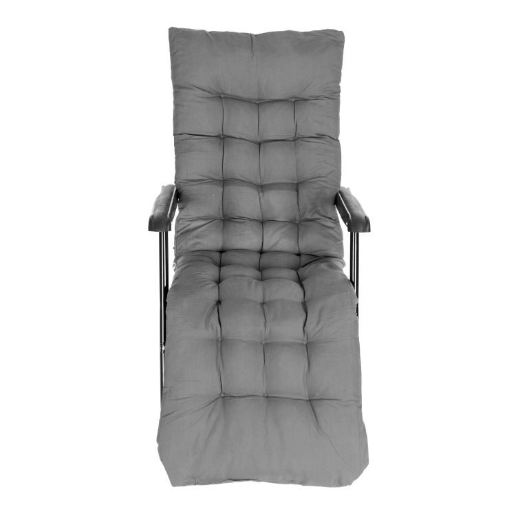 Sivý vankúš na záhradné lehátko 160 cm