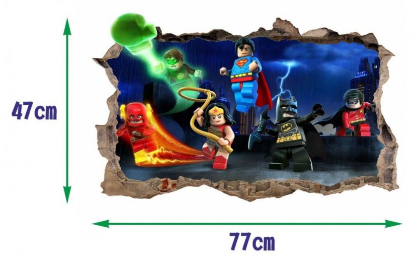 Autocolant de perete cu Lego Batman 47x77cm