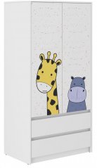 Kindergarderobe mit Giraffen-Motiv 180x55x90 cm