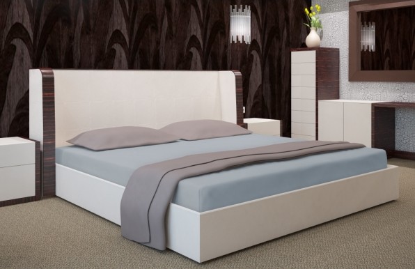 Šedé prostěradlo na postel - Rozměr: Šířka: 90 cm | Délka: 200 cm