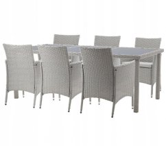 Set záhradného nábytku sivý GARDENLINE