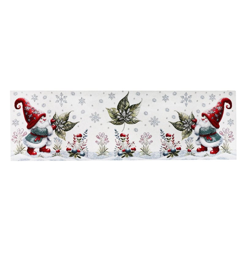 Vánoční běhoun a ubrus Elf s vánoční růží