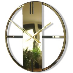 Oglindă ceas de perete 50 cm UNIQUE -gold