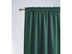 Modern sötétítő függöny ráncolószalaggal 140 x 250 cm - sötétzöld
