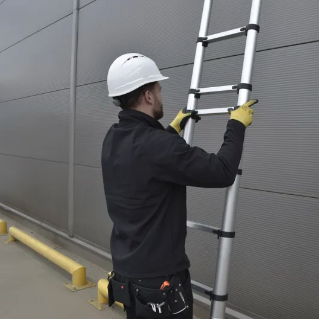 Hliníkový teleskopický rebrík 11-stupňový 125 kg