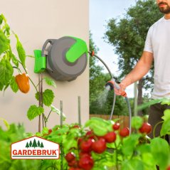 GARDEBRUK® avtomatski kolut za cev s šobo in vrtljivim držalom - 20 m + 2 m