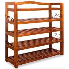 Cipőtartó tömör akácfából 75 × 26 × 82 cm