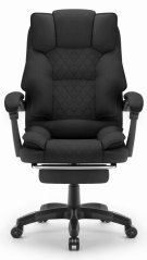 Ергономичен офис стол HC-1031 с поставка за крака - черен