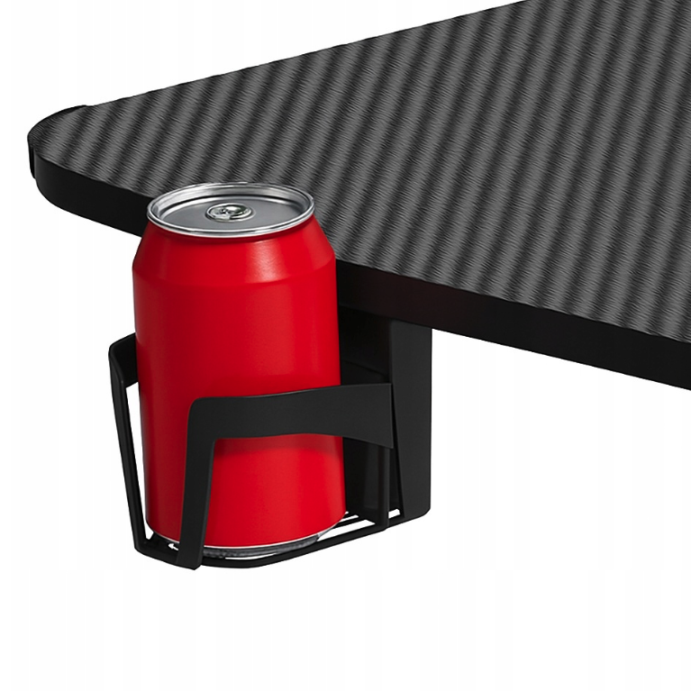 Čierno-červený herný stôl, PC stôl s LED osvetlením RGB