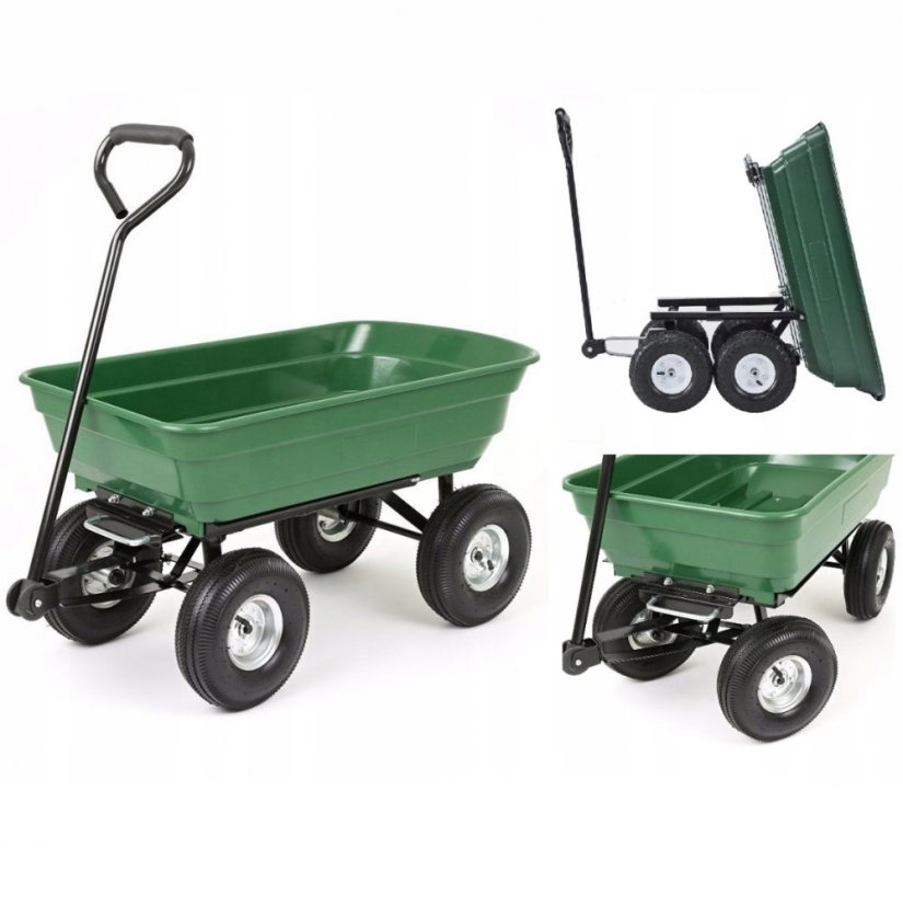 Sklápěcí zahradní vozík s pevnou rukojetí