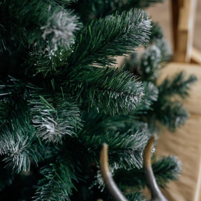 Vianočný stromček so šiškami a kryštálikmi 220 cm