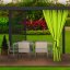 Lepe poletne zavese za vrtni paviljon v apneno zeleni barvi 155x240 cm