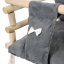 Otroška lesena gugalnica v sivi barvi