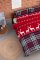 Moderne Weihnachtsbettwäsche rot mit Rentier