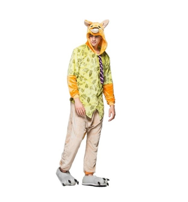 Pyžamové overaly kigurumi v žltej farbe veľkosť L
