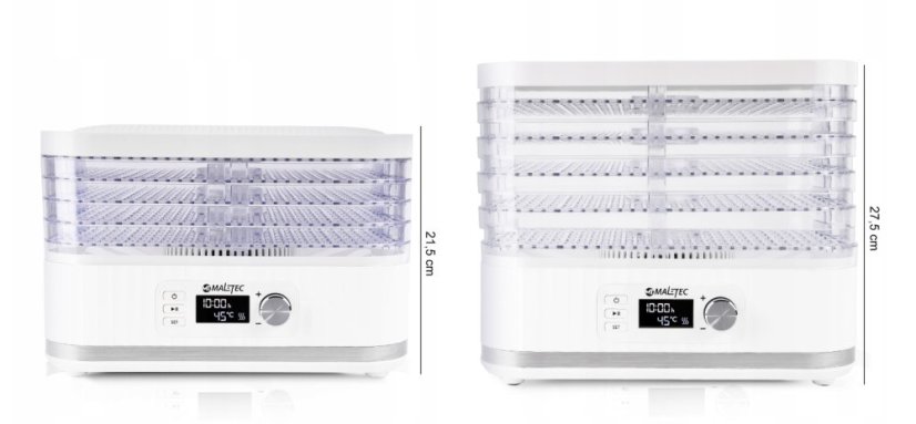 Výkonná sušička potravín, ovocia, húb a zeleniny 450W