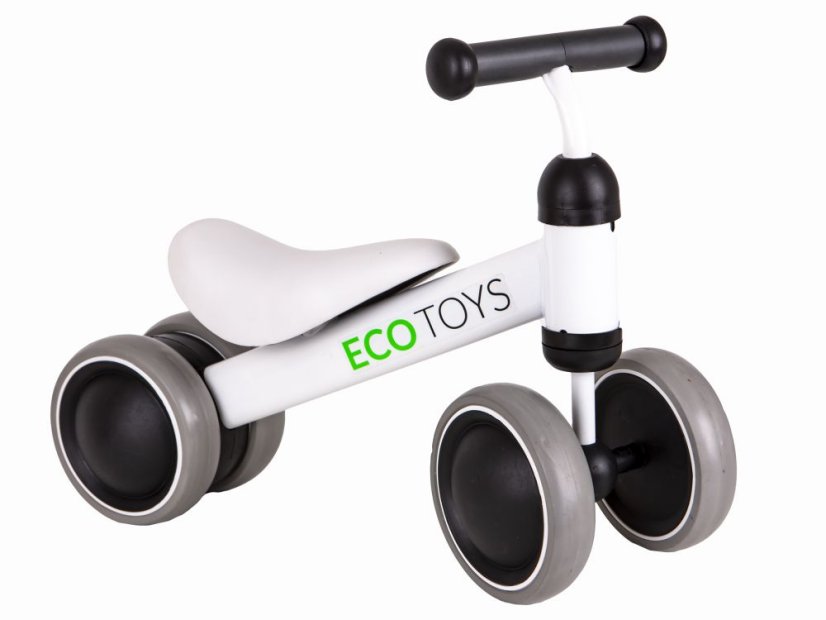 Detské odrážadlo v bielej farbe Ecotoys