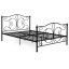 Moderní kovová postel se stabilním rámem a vysokým čelem