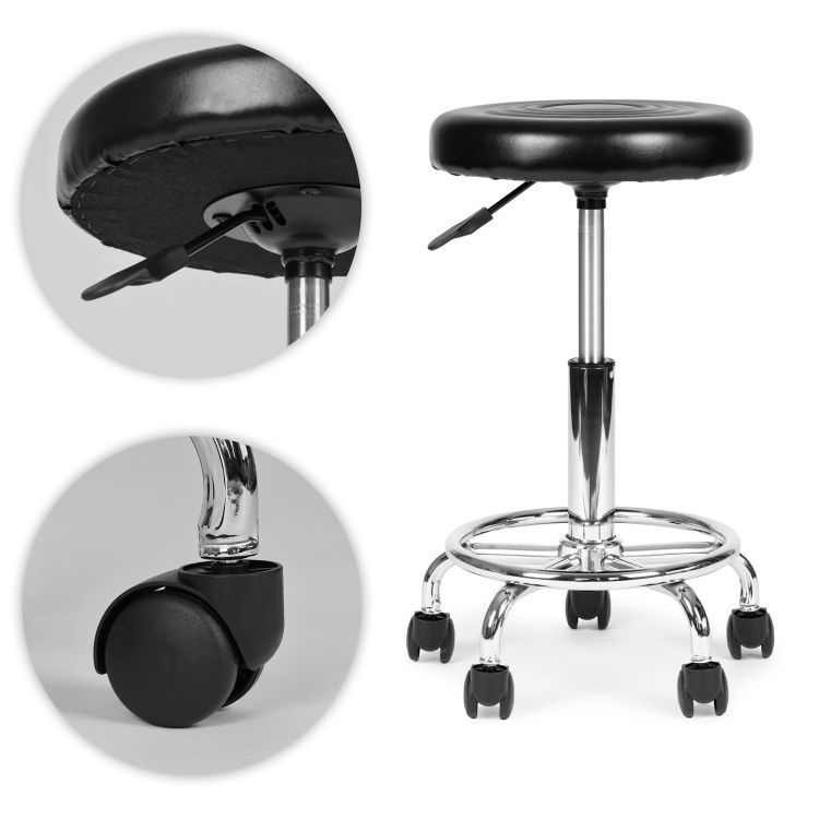 Výškovo nastaviteľná stolička na kolieskach